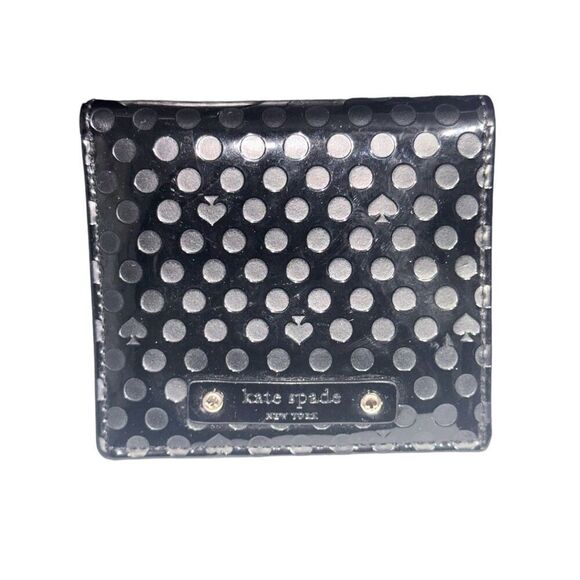 kate spade Handbags - Beautiful Kate Spade Patent Leather Spade Black Embossed Wallet One Size Good Co